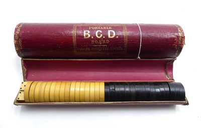 Lot 417 - A Jacques patent portable backgammon, chess...