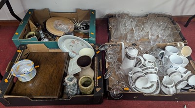 Lot 579 - Four boxes of miscellaneous items to include...