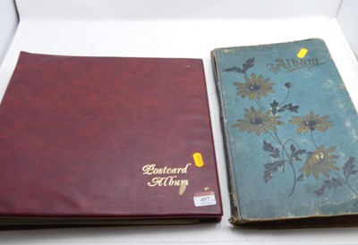 Lot 457 - An early 20th century postcard album,...