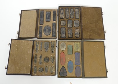 Lot 464 - Four cased sets of Chinese printing blocks;...