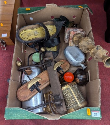 Lot 548 - Miscellaneous items to include vintage wooden...