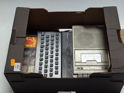 Lot 494 - A vintage Sinclair ZX Spectrum; together with...