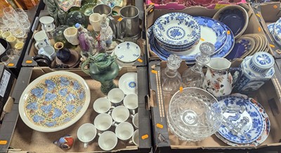 Lot 512 - Four boxes of ceramics, glassware and...