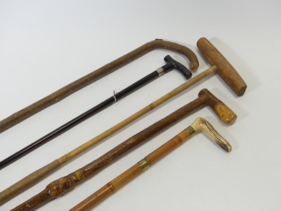 Lot 507 - A collection of walking sticks, to include...