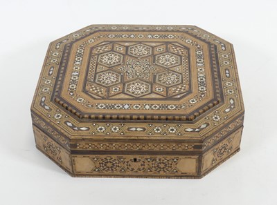 Lot 374 - An Indian sandalwood vizigapatham table box,...