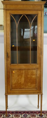 Lot 1231 - An Edwardian satin wood and inlaid single door...