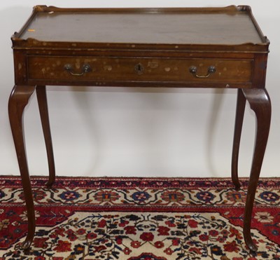 Lot 1248 - A mahogany single drawer silver table, raised...