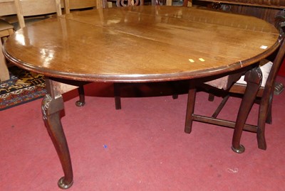 Lot 1265 - A George III mahogany D-end drop leaf dining...