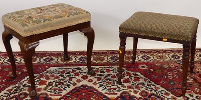 Lot 1300 - A 19th century mahogany and floral needlework...