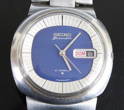 Lot 363 - A gent's Seiko Diamatic steel cased automatic...