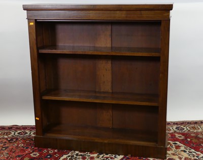 Lot 1318 - A late Victorian mahogany dwarf open bookshelf,...