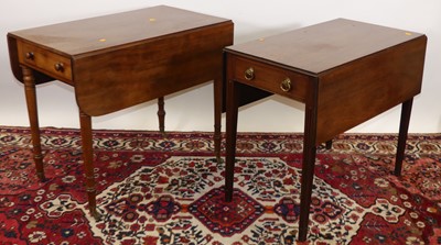 Lot 1326 - Two Regency mahogany Pembroke tables, each...