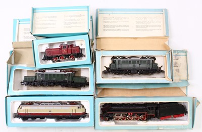 Lot 767 - A group of five Marklin HO gauge boxed locos,...