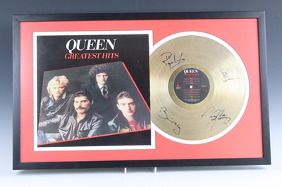 Lot 586 - Queen, Greatest Hits, EMTV30 gold disc,...