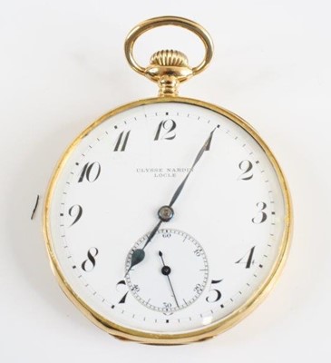 Lot 2367 - An 18ct gold Ulysse Nardin Lode open face...