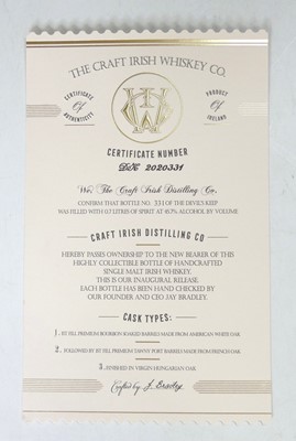 Lot 1469 - The Devil's Keep single malt Irish whiskey...