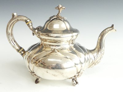 Lot 2162 - A Russian silver teapot, of bellied circular...