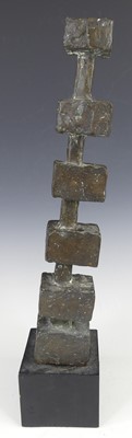 Lot 198 - 1960s Brutalist school - untitled, bronze with...