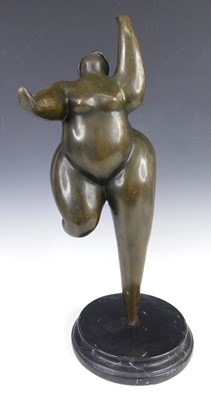 Lot 196 - After Fernando Botero - bronze model of a...