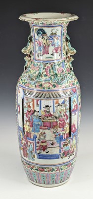 Lot 2440 - A Chinese Canton porcelain vase, 19th century,...