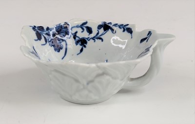 Lot 2056 - A Worcester blue and white porcelain butter...