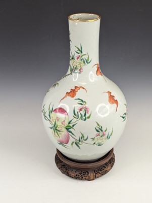 Lot 2444 - A Chinese porcelain vase, of tianqiuping form,...