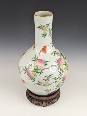 Lot 2444 - A Chinese porcelain vase, of tianqiuping form,...