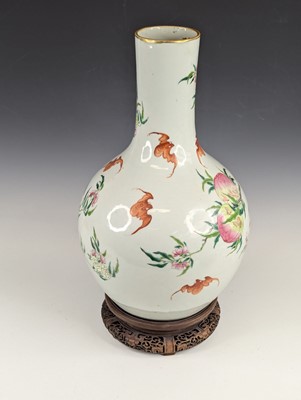 Lot 2444 - A Chinese porcelain vase, of tianqiuping form,...