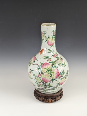 Lot 2444 - A Chinese porcelain vase, of tianqiuping form,...