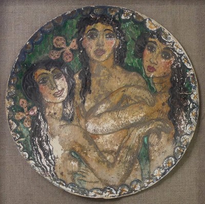 Lot 342 - Style of Quentin Bell - Three Graces Plate...