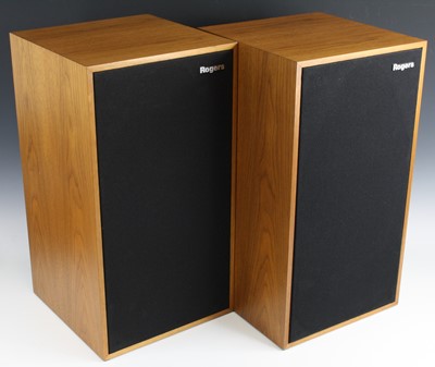 Lot 627 - A pair of Rogers LS6 simulated walnut 8 ohms...