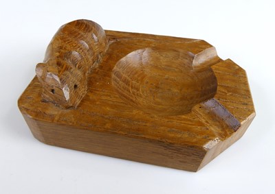 Lot 183 - Robert 'Mouseman' Thompson - a carved oak...