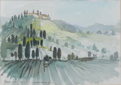 Lot 297 - Michael Chaplin ARWS (b.1943) - Tuscan Hills,...