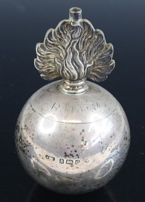 Lot 768 - An Edwardian silver table cigar lighter, in...