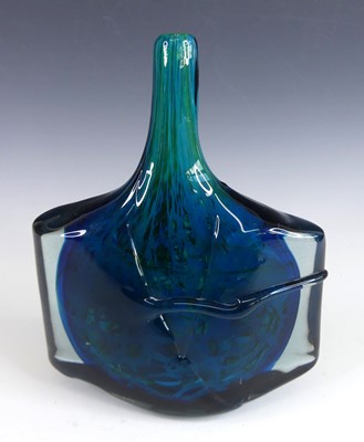 Lot 102 - A Mdina heavy glass 'Axehead Fish' vase, with...