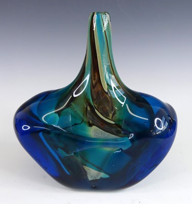 Lot 101 - A Mdina heavy glass 'Axehead' vase, having...