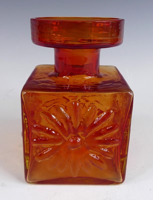 Lot 80 - A Dartington moulded glass squat vase, the...