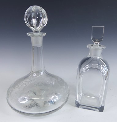 Lot 78 - Stefan Oliver - a 1970s heavy glass decanter...