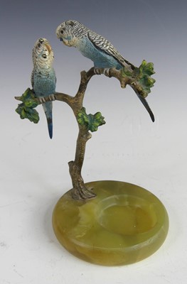 Lot 191 - An Art Deco cold-painted bronze model of two...