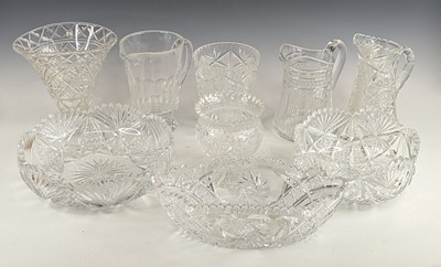 Lot 2082 - A collection of crystal glassware, 19th...