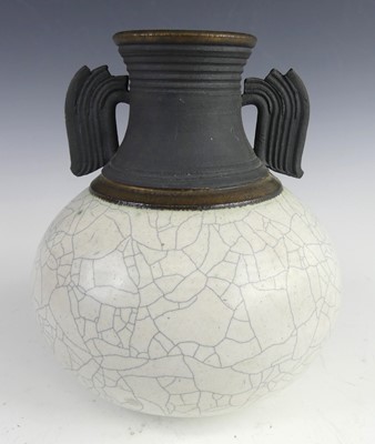 Lot 57 - A contemporary twin handled studio pottery...