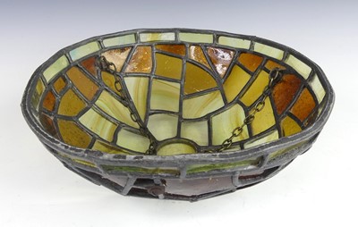 Lot 166 - An early 20th century leaded coloured glass...