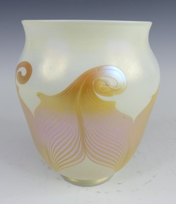 Lot 168 - An American Art Nouveau lustre glass shade by...