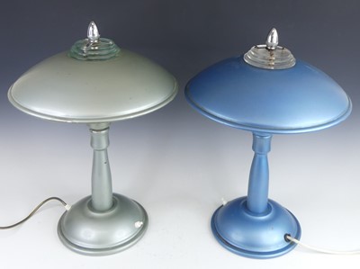 Lot 171 - A pair of Art Deco anodised aluminium table...