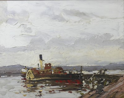 Lot 258 - Dan Macbean (20th century) - Paddle Steamer,...