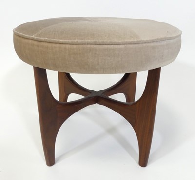 Lot 369 - A 1960s G-Plan teak 'Astro' dressing stool,...