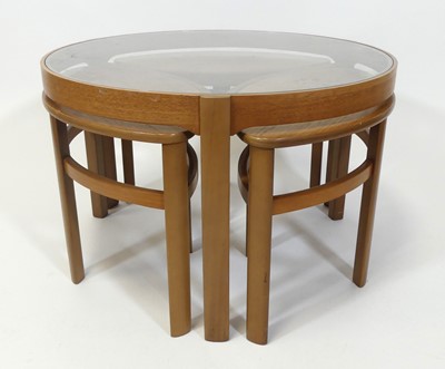 Lot 403 - A 1960s Nathan 'Trinity' teak nest of four...