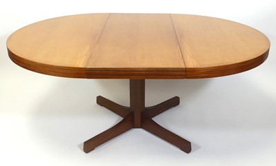 Lot 378 - A 1960s Danish teak extending D-end dining...