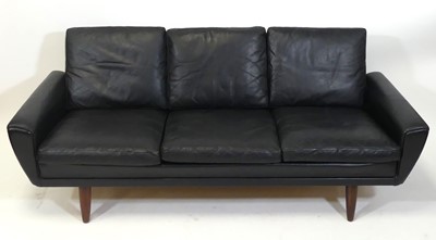 Lot 420 - Georg Thams - a 1960s Danish black leather...