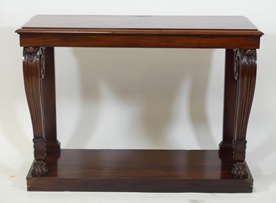 Lot 2576 - A Victorian mahogany two-tier console table,...